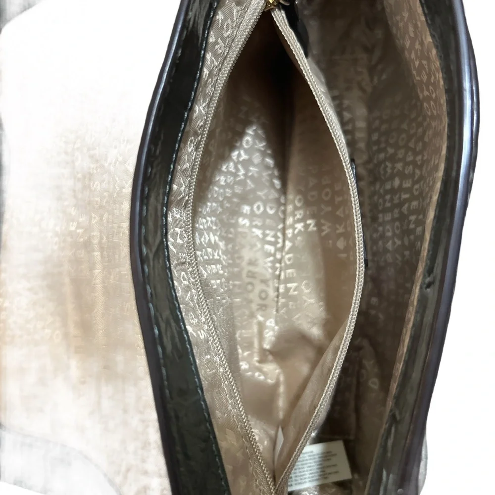 Kate Spade Knightsbridge Crossbody in Graphite Croc Patent Leather